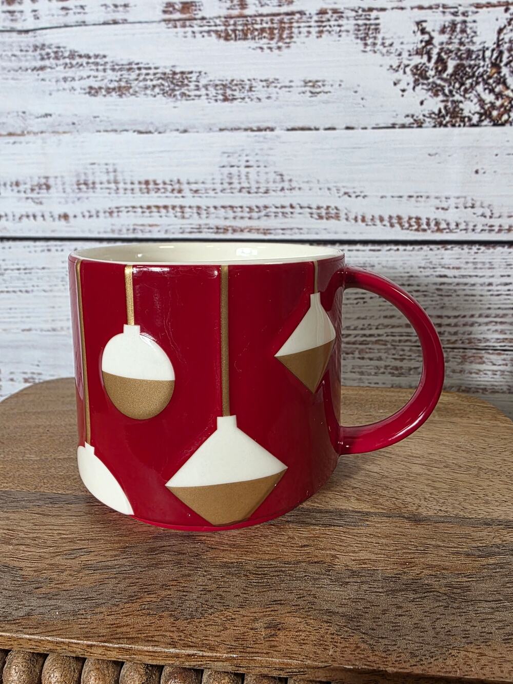 Starbucks 2012 Bone China Red Porcelain Christmas Ornament Mug